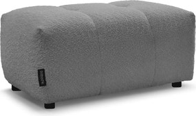 Taburet gri cu tapițerie din țesătură bouclé Roxelane – Bobochic Paris