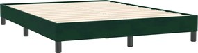 vidaXL Cadru de pat fără saltea, verde închis, 160x210 cm, catifea