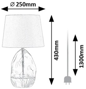 Lampă de masă Rabalux 74227 APOLONIA 1xE27/40W/230V alb