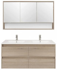 Mobilier complet de baie Porto 120 în culoarea stejarului Sonoma