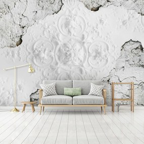 Fototapet - Relief pe perete risipit (254x184 cm)