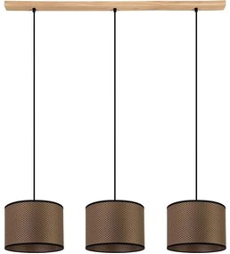 Spot-Light 1037400811551 - Lustră suspendată pe cablu BENITA 3xE27/40W/230V, stejar