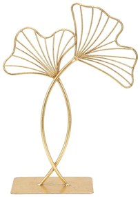 Decorațiune Mauro Ferretti Leaf Glam, înălțime 35 cm, auriu