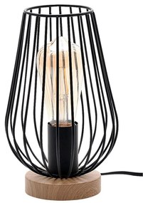 Veioza, lampa de masa design industrial Gremio negru