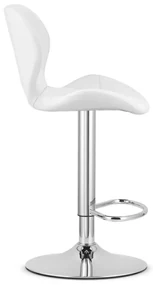 Scaun de bar alb WEST din piele ecologica