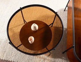 Masa de cafea Prima B chihlimbar transparent/nuc ø74/h43