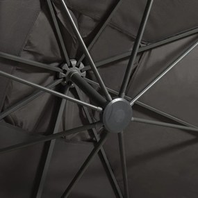 Umbrela suspendata cu stalp si LED-uri, antracit, 300 cm Antracit