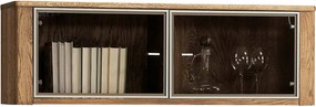 Dulap lemn masiv suspendat Hugo Stejar Inchis, 123.5 × 35 × 40.8 cm