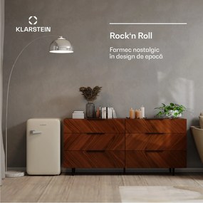 Klarstein Audrey Evo frigider, 112 l, design retro, silențios, compact, disponibil în 3 culori.
