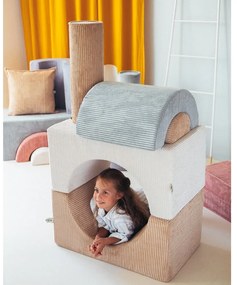 Teren de joacă din spumă verde mentă 3 buc. din catifea reiată înălțime 37 cm 75x49 cm Rainbow Montessori – Wigiwama