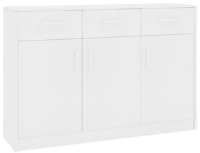800702 vidaXL Dulap, alb, 110 x 30 x 75 cm, lemn prelucrat