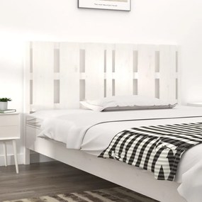 817996 vidaXL Tăblie de pat, alb, 155,5x4x100 cm, lemn masiv de pin