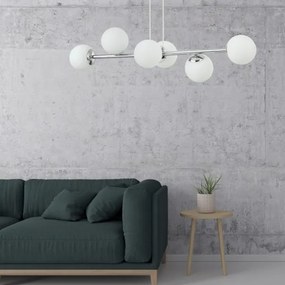 Candelabru suspendat pe cablu MADDIE 5xE14/5W/230V crom lucios