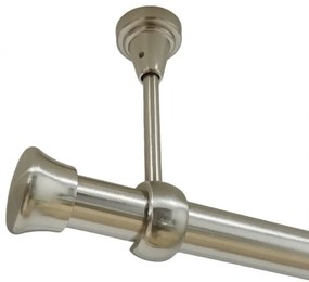 Galerie fara inele tavan fulda 25 mm inox (Alege marime: 140 cm)