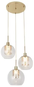 Lustra moderna cu 3 pendule din sticla Philana 6496 RX