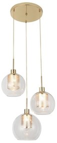 Lustra moderna cu 3 pendule din sticla Philana 6496 RX