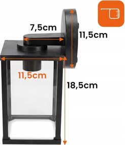 Lampă de perete pentru exterior 1xE27/25W/230V IP54 neagră