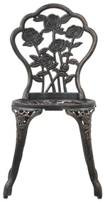 Set mobilier bistro, 3 piese, aluminiu turnat Bronz, 3