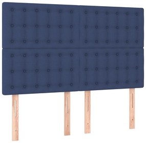 3116770 vidaXL Tăblii de pat, 4 buc, albastru, 72x5x78/88 cm, textil