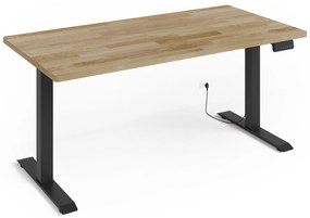 Masă PC electrică Natura 160 (Stejar + Negru). Promo -7%. 1124886