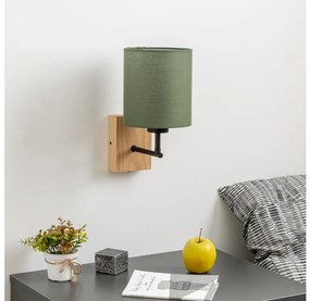 Lampă de perete Brilagi NUBILA WOOD 1xE27/25W/230V stejar/verde