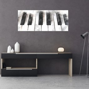 Tablou - Pian, acuarelă (120x50 cm)