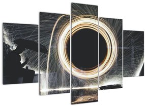 Tablou - Show de lumini în ploaie (150x105 cm)