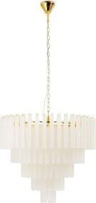 Lustra suspendata metal auriu, sticla alba GORDON 80