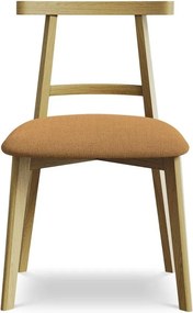 Scaun de dining teracotă din lemn masiv Ohelo – Makamii