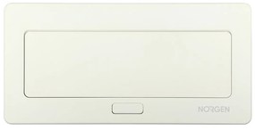 Priza incastrabila dreptunghiulara, neechipata, 6 module, cablu 1.5m, alba, Orno Norger
