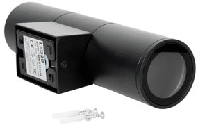 Aplică de exterior 2xGU10/35W/230V IP54 negru rotund