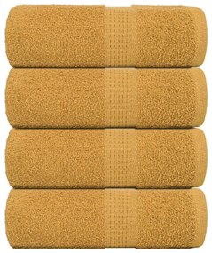 vidaXL Prosoape de baie 4 buc. FROGN aurii 30x30 cm 100% bumbac