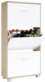 Deuba Dulap pantofi 115x60x24 cm - stejar/alb