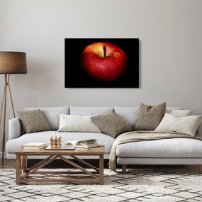 Tablou cu măr pe fundal negru (90x60 cm)