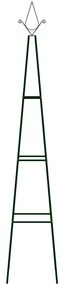Suporturi plante gradina 2 buc. verde inchis 35x35x195 cm fier