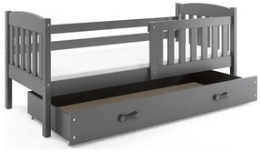 Supermobel Pat pentru copii KUBUS P1 + SD + saltea + somieră GRATIS, 80x190, grafit, grafit