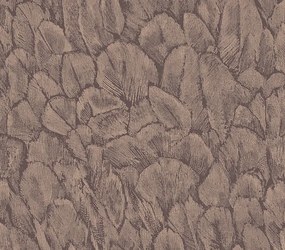 Tapet Tranquil, Beach Copper Luxury Feather, 1838 Wallcoverings, 5.3mp / rola