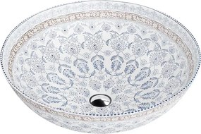 Lavoar pe blat Rune Gardar rotund 40 cm alb-albastru