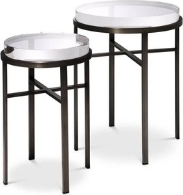 Set de 2 masute laterale design LUX Hoxton bronz 114911 HZ