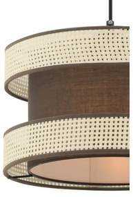 Lustră suspendată HALO pe cablu 1xE27/60W/230V, maro/crem