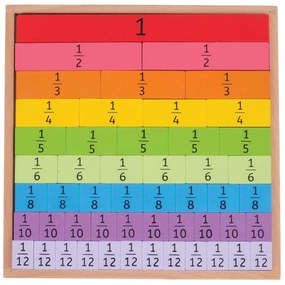 TABLITA DIN LEMN CU FRACTII - BIGJIGS TOYS (BJ229)
