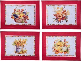 decoDoma Set de 4 suporturi și traversă de masă PUMPKINS