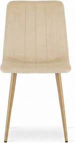 Scaun de catifea crem LAVA BUTTER CREAM