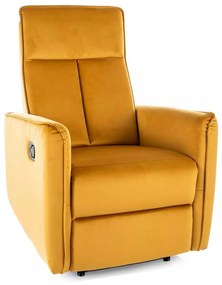 Scaun reclinabil Maxime Velvet, galben
