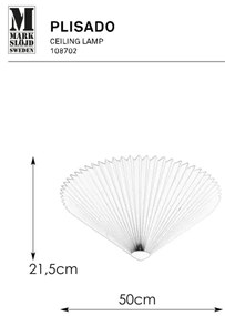 Plafonieră Markslöjd 108702 PLISADO 3xE14/40W/230V d. 50 cm alb