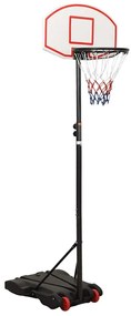 vidaXL Suport cu coș de baschet, alb, 216-250 cm, polietilenă