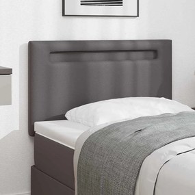vidaXL Tăblie cap Pe perete cu headboard Manual Gri 90 cm PVC