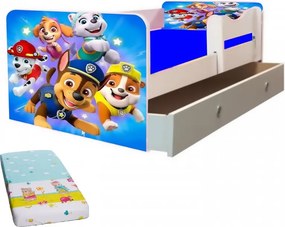 Junior Paw Patrol cu saltea si sertar