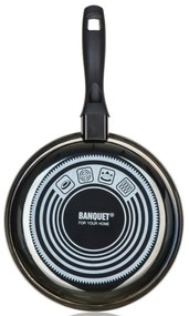 Banquet Tigaie emailată METALLIC Black 24 cm, cusuprafață antiaderentă, 24 cm