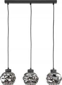 Lustră LED suspendată pe cablu ZULIA 3xE27/15W/230V negru / negru fumuriu